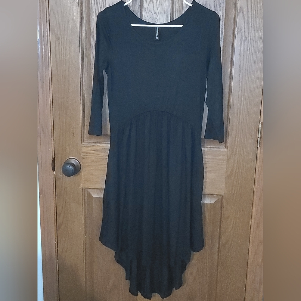 Eastdwell Black High Low Women's Dress